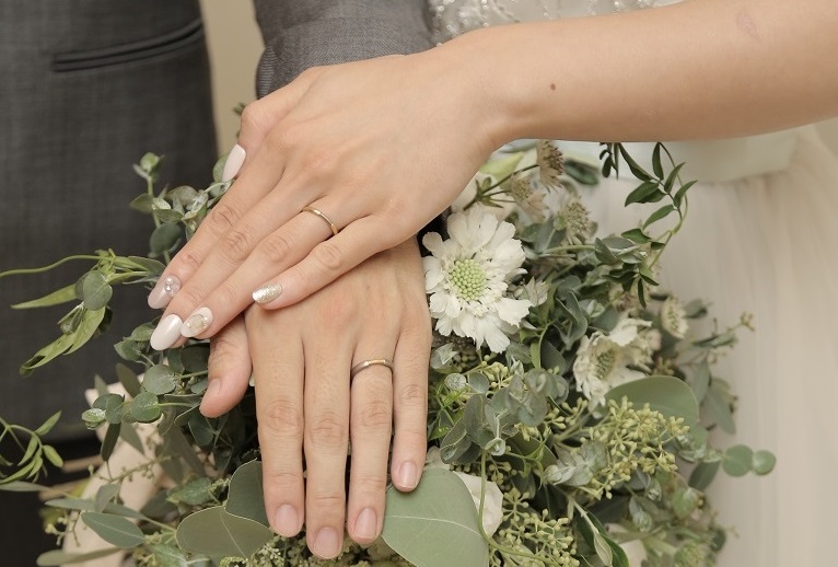 新郎新婦の結婚指輪